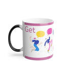 Color Morphing Mug with autumn-themed vibrant design and heat-sensitive color change effect