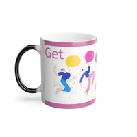 Color Morphing Mug with autumn-themed vibrant design and heat-sensitive color change effect