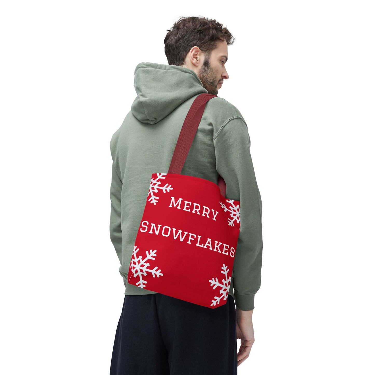 Merry Snowflakes Tote Bag