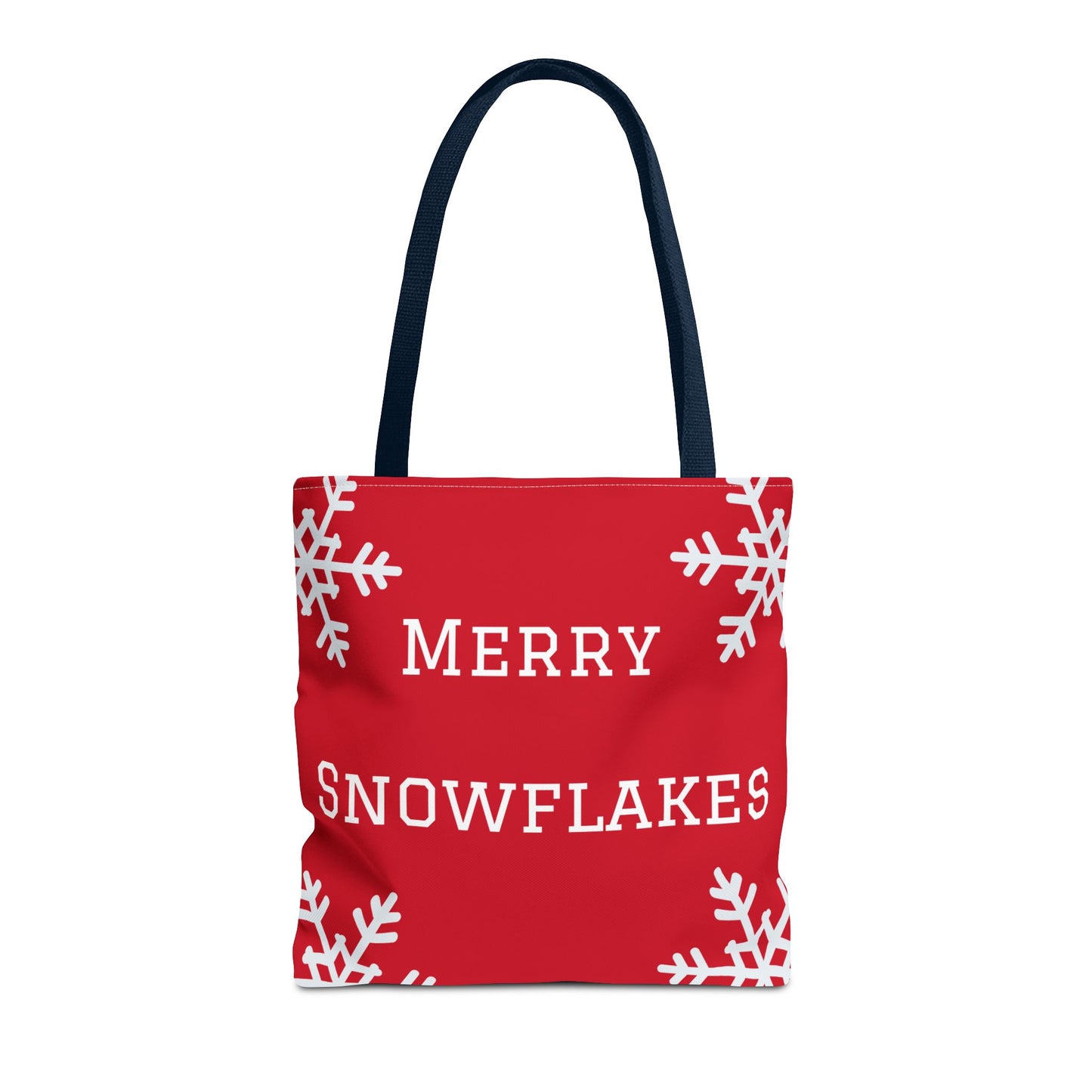 Merry Snowflakes Tote Bag