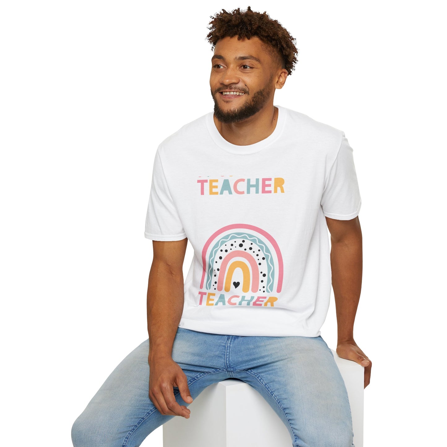 Teacher Appreciation Unisex T-Shirt, Gift for Educators, Rainbow Design image 3