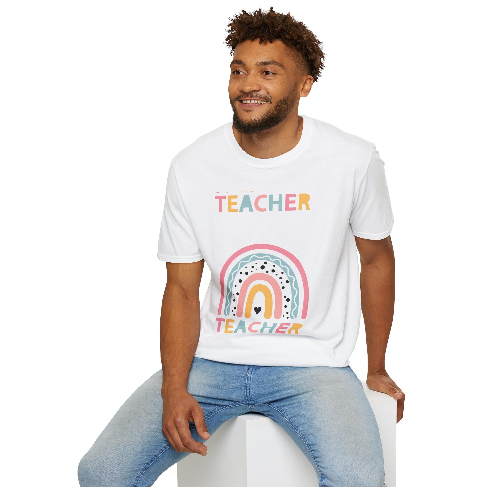 Teacher Appreciation Unisex T-Shirt, Gift for Educators, Rainbow Design image 3