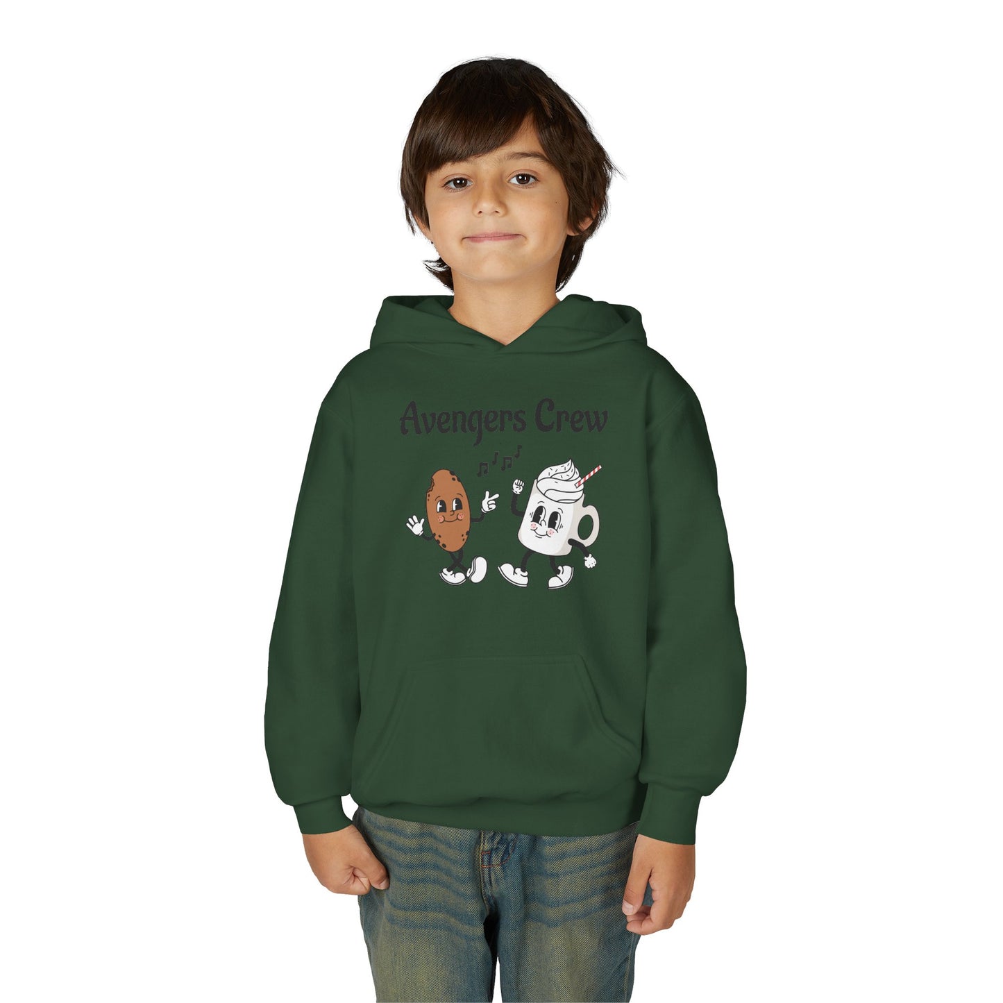 Youth Avengers Crew Hooded Sweatshirt, Boys Hoodie, Cute Sweatshirt Gift image 7