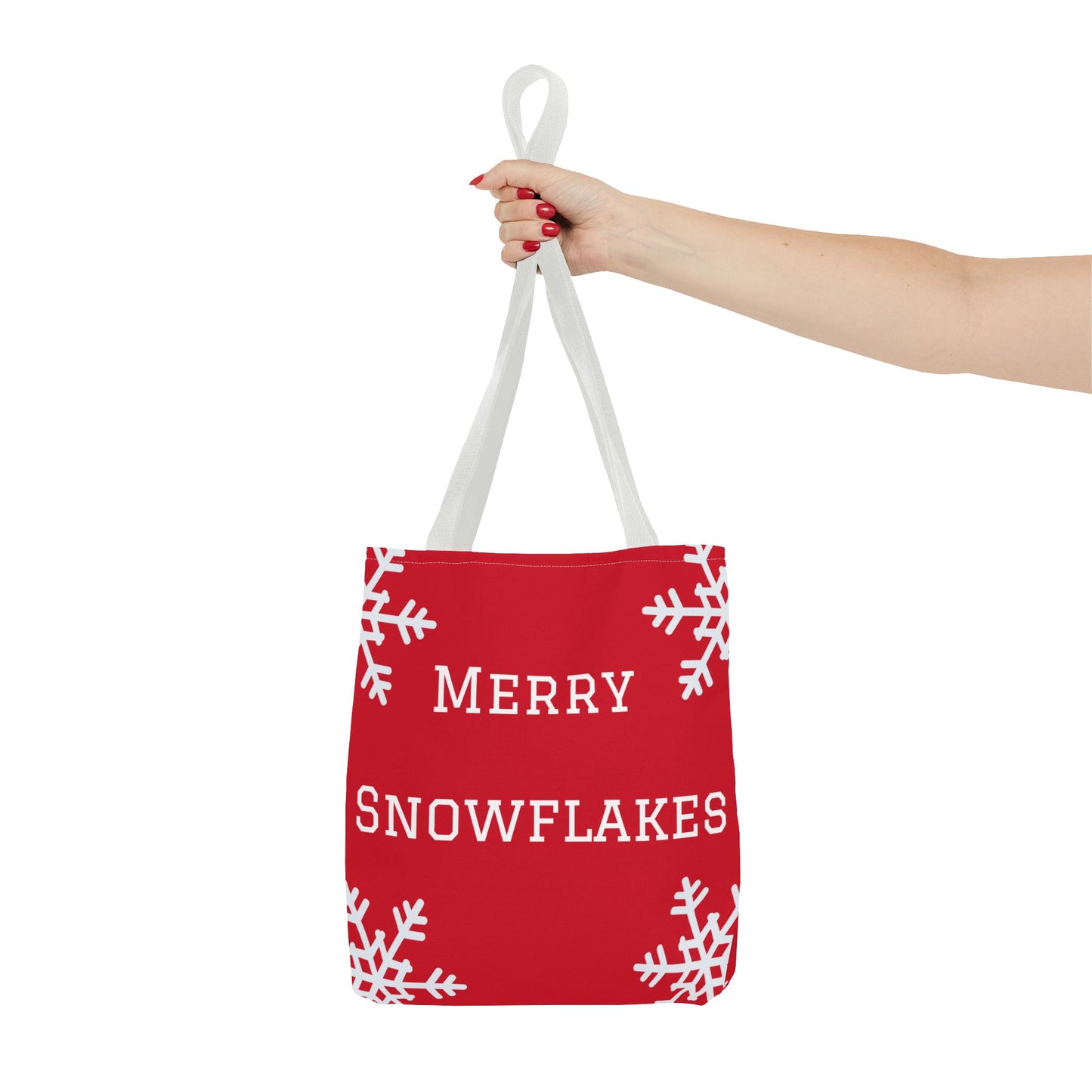 Merry Snowflakes Tote Bag