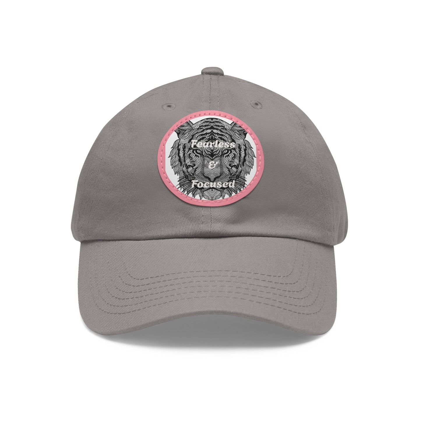 Gorra de papá con parche de cuero de tigre