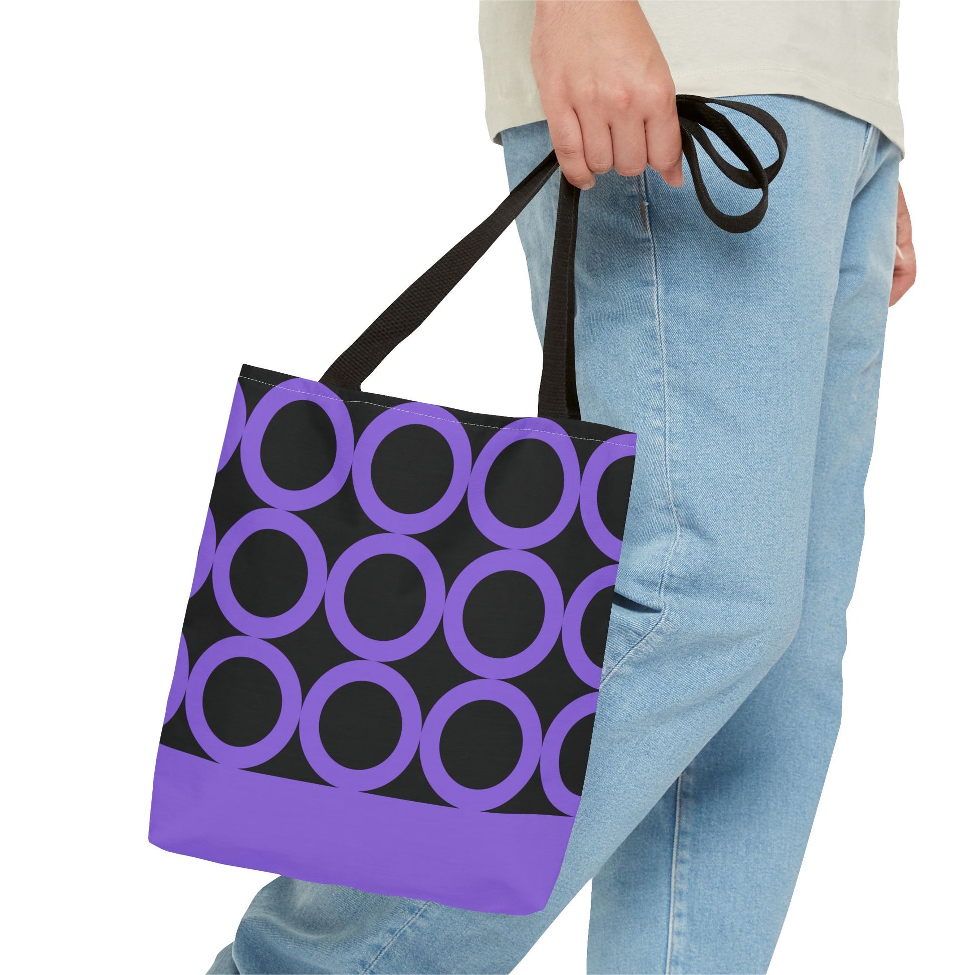 Chic Purple Circle Tote Bag image 0