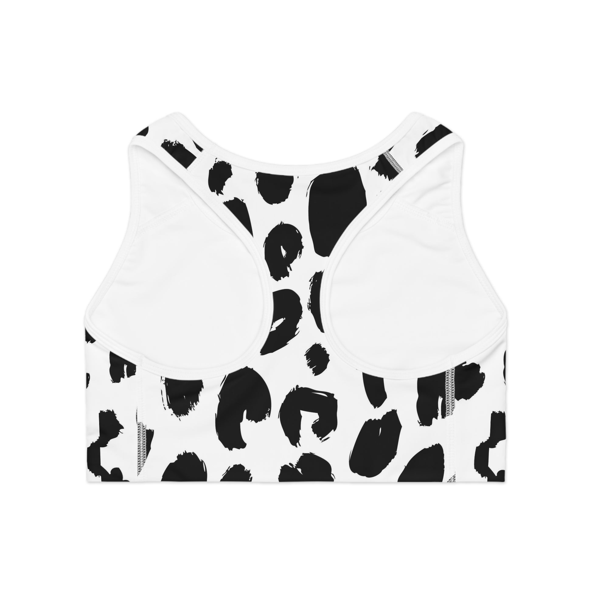 Chic Leopard Print Sports Bra, Comfortable Workout Gear, Fitness Activewear image 3