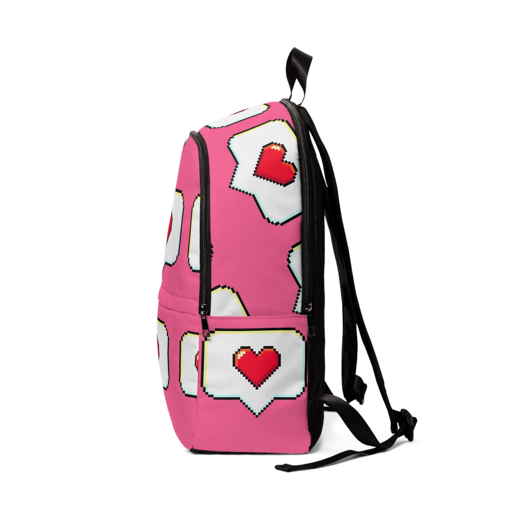 Trendy Heart Print Backpack, Cute School Bag for Teens, Stylish Laptop Backpack image 2
