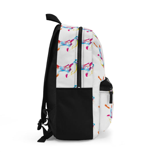 Vibrant Skateboarder Backpack | Stylish School Bag for Students & Adults, Trendy image 1