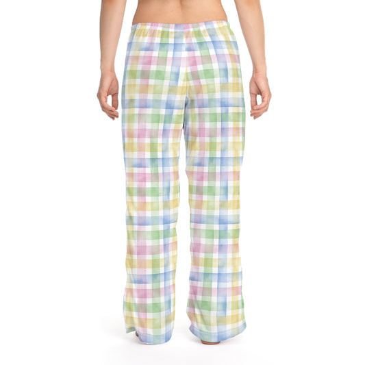 Cute checkered Cozy Women's Pajama Pants, Gift for Her, Sleepwear Apparel image 1