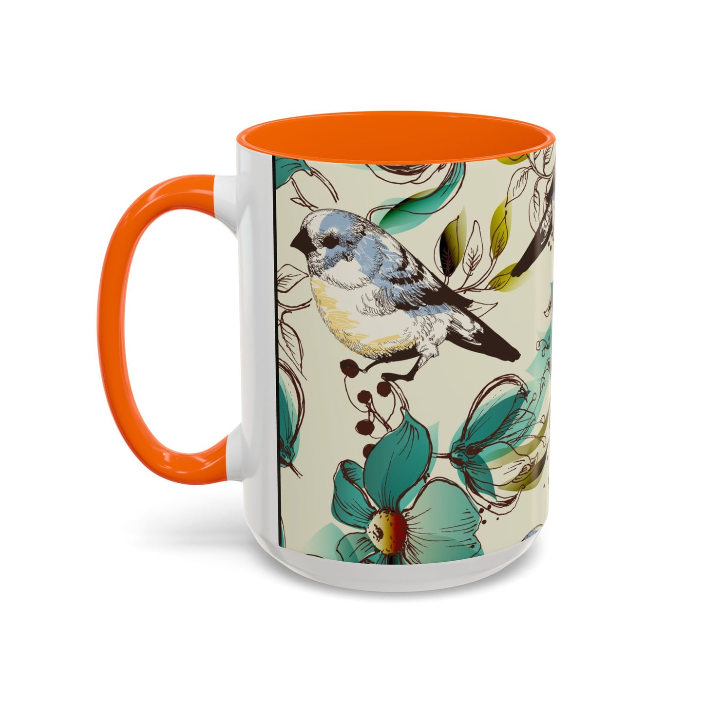 Mug à café élégant à motif floral