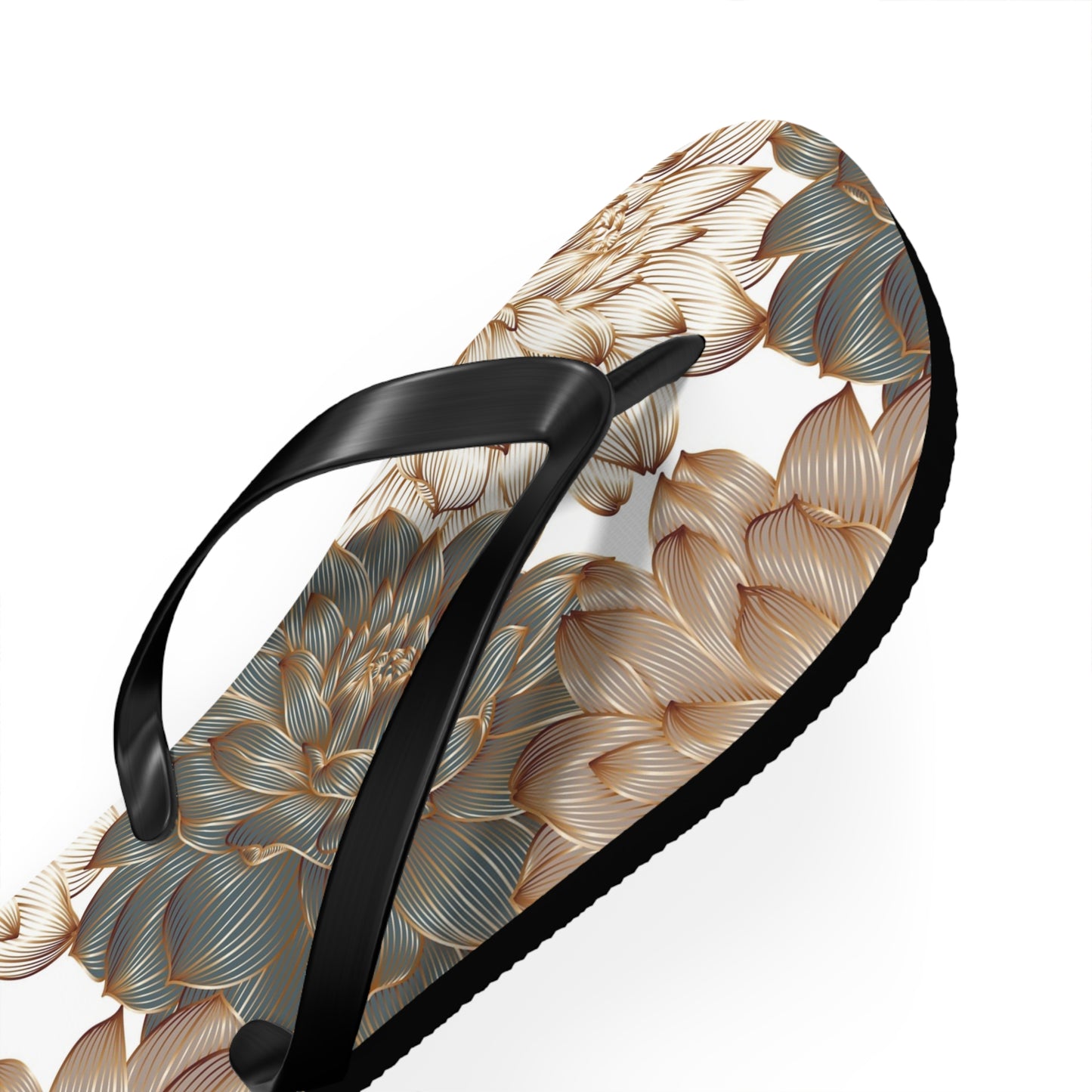 Floral-Inspired Flip Flops, Summer Sandals, Vacation Footwear, Casual Slippers image 6