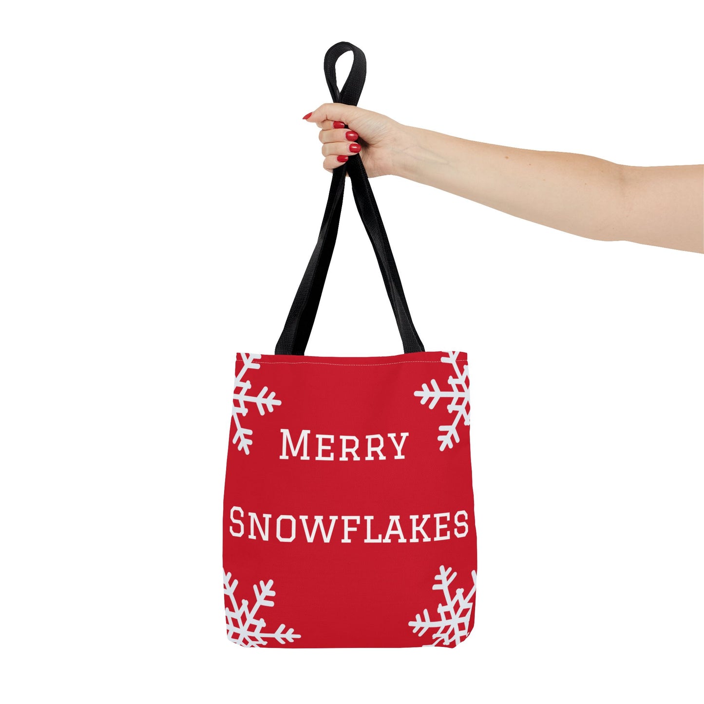 Merry Snowflakes Tote Bag