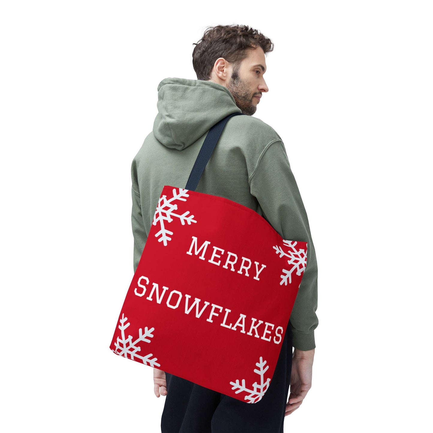 Merry Snowflakes Tote Bag