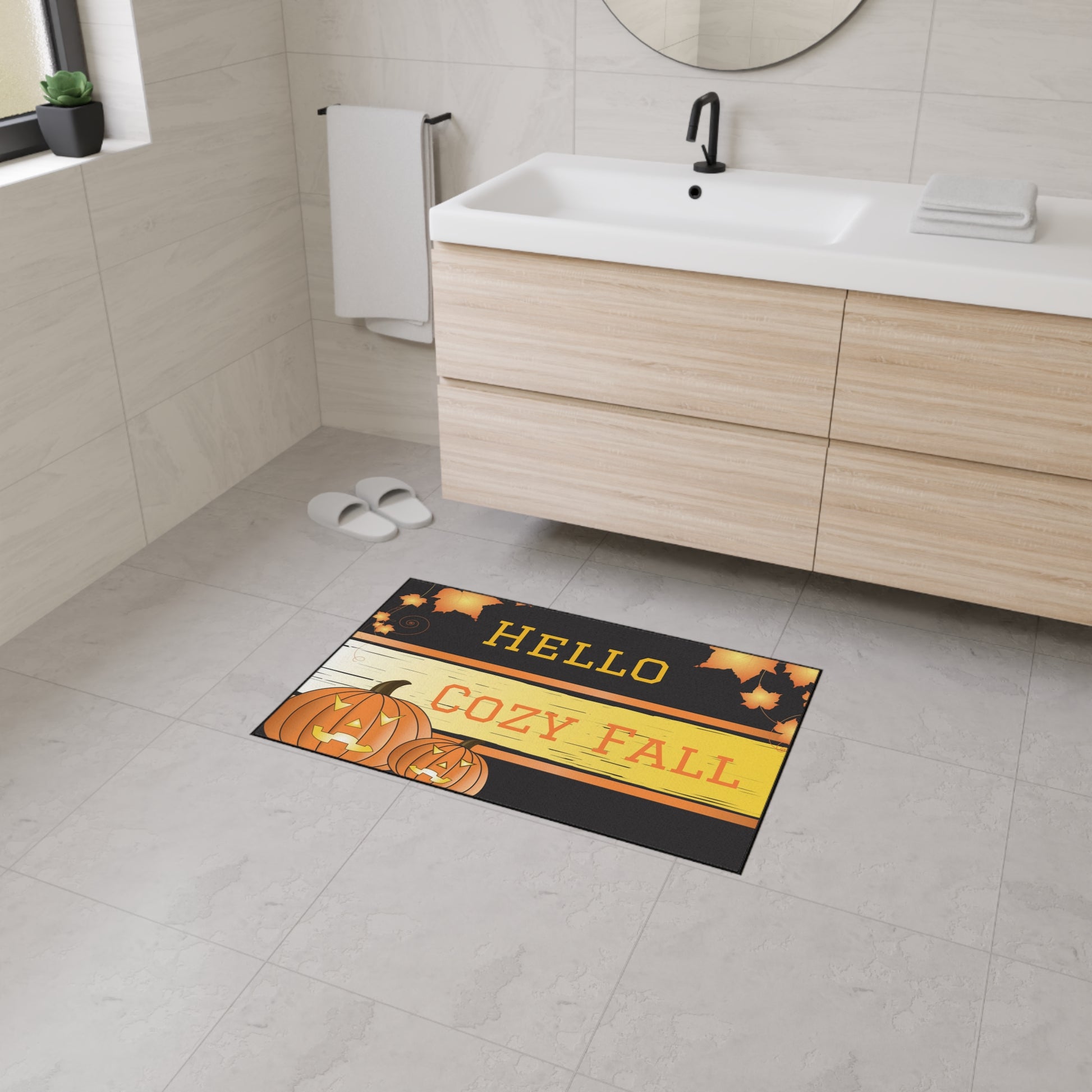 Autumn Leaves Floor Mat, Seasonal Home Decor, Outdoor Rug image 6