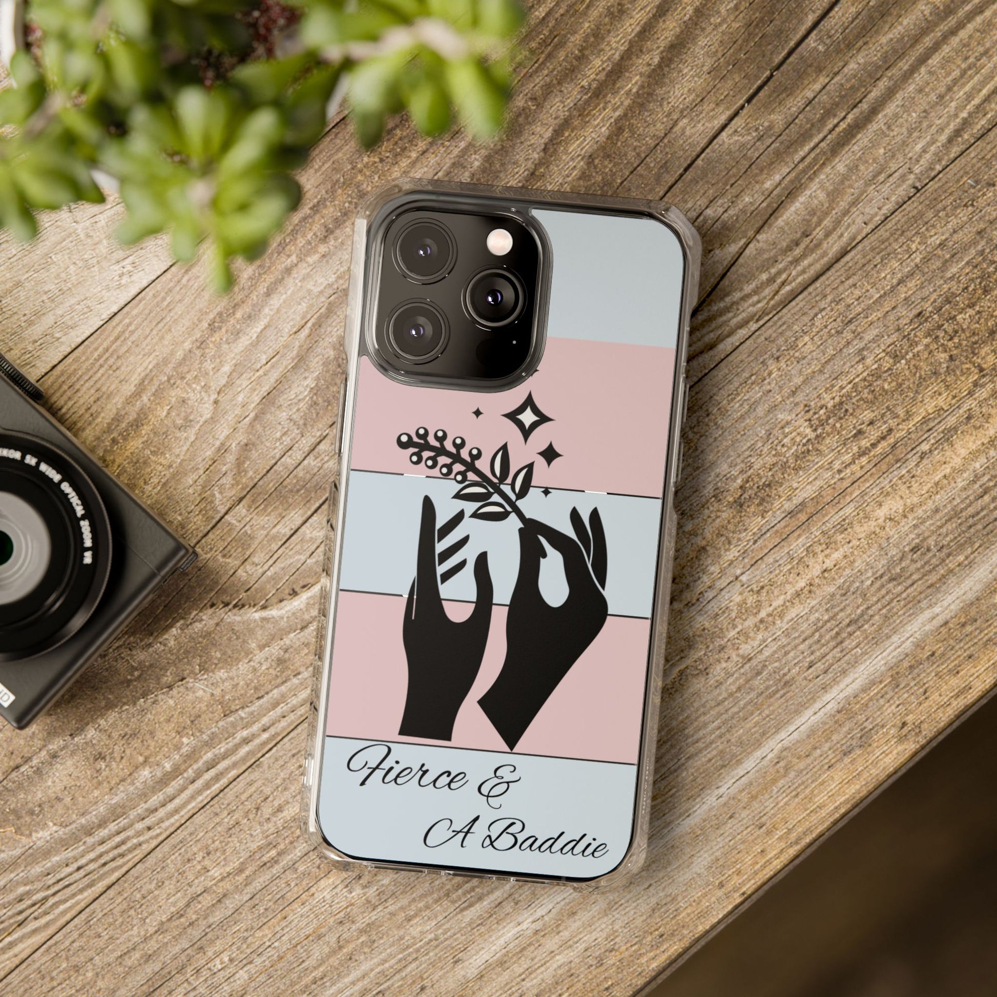 Fierce Baddie Vibes Magnetic Phone Case, Unique Clear Impact Case Trendy image 14