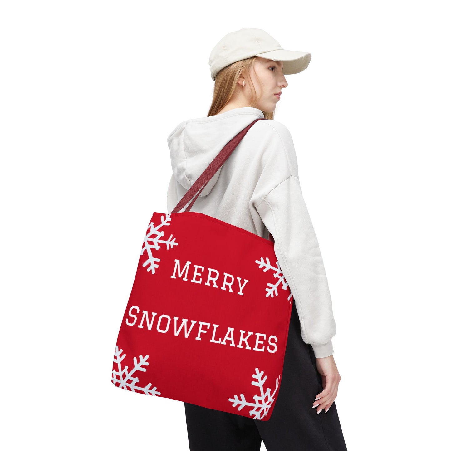 Merry Snowflakes Tote Bag