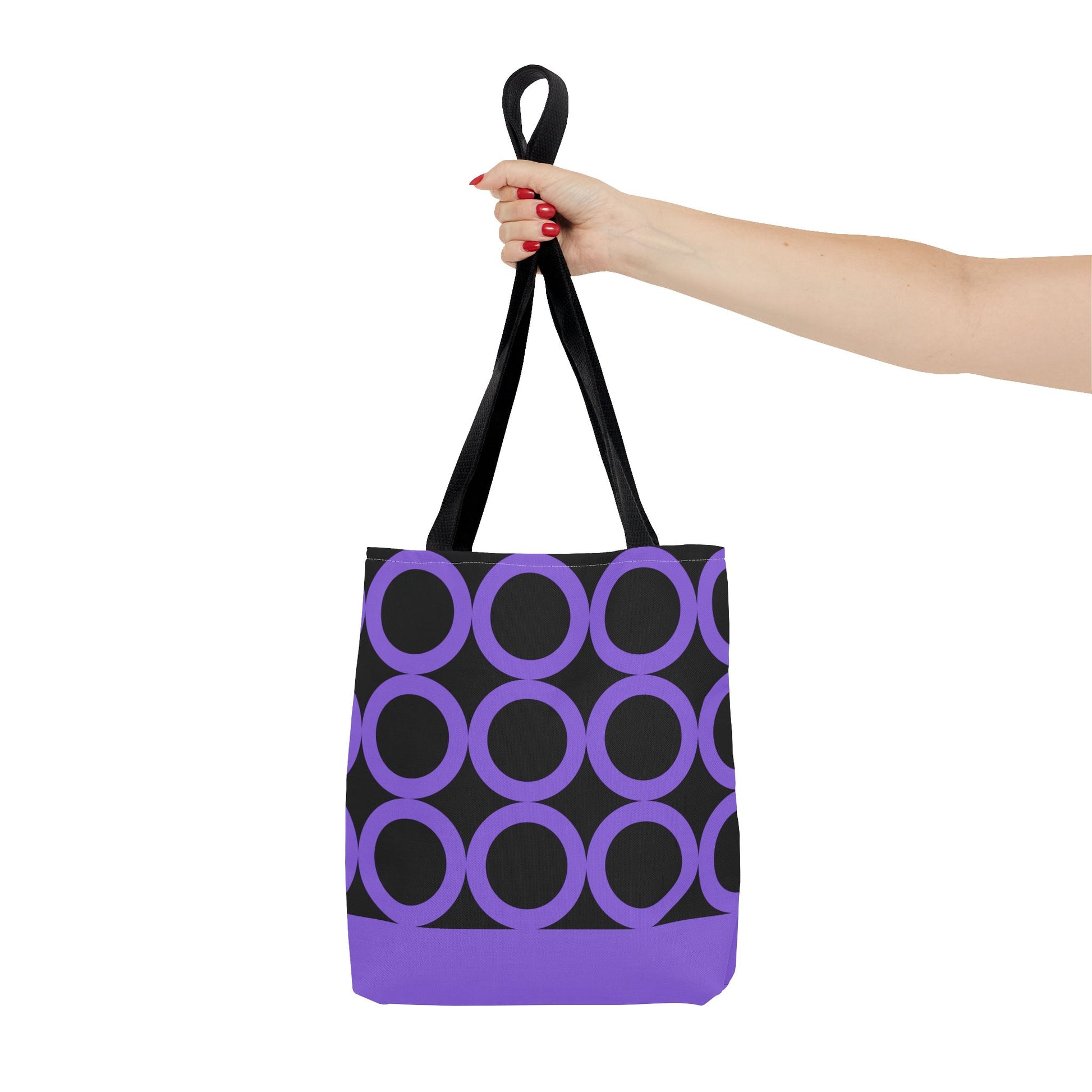 Chic Purple Circle Tote Bag image 1