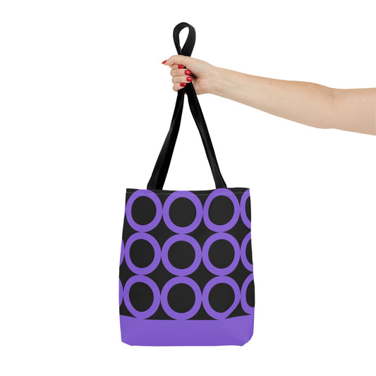 Chic Purple Circle Tote Bag image 1