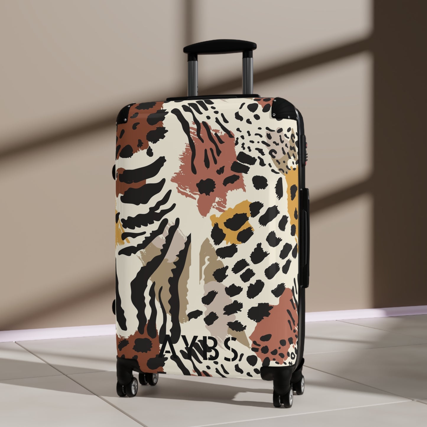 Animal Print Suitcase | Unique Gift for Travelers | Black and Purple Design image 8