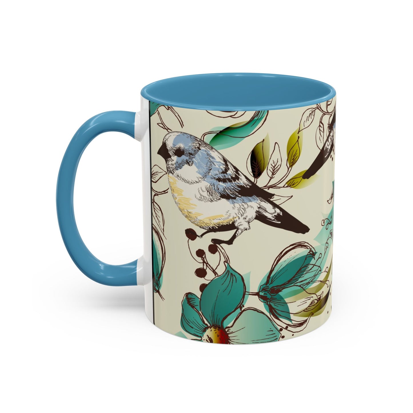 Mug à café élégant à motif floral