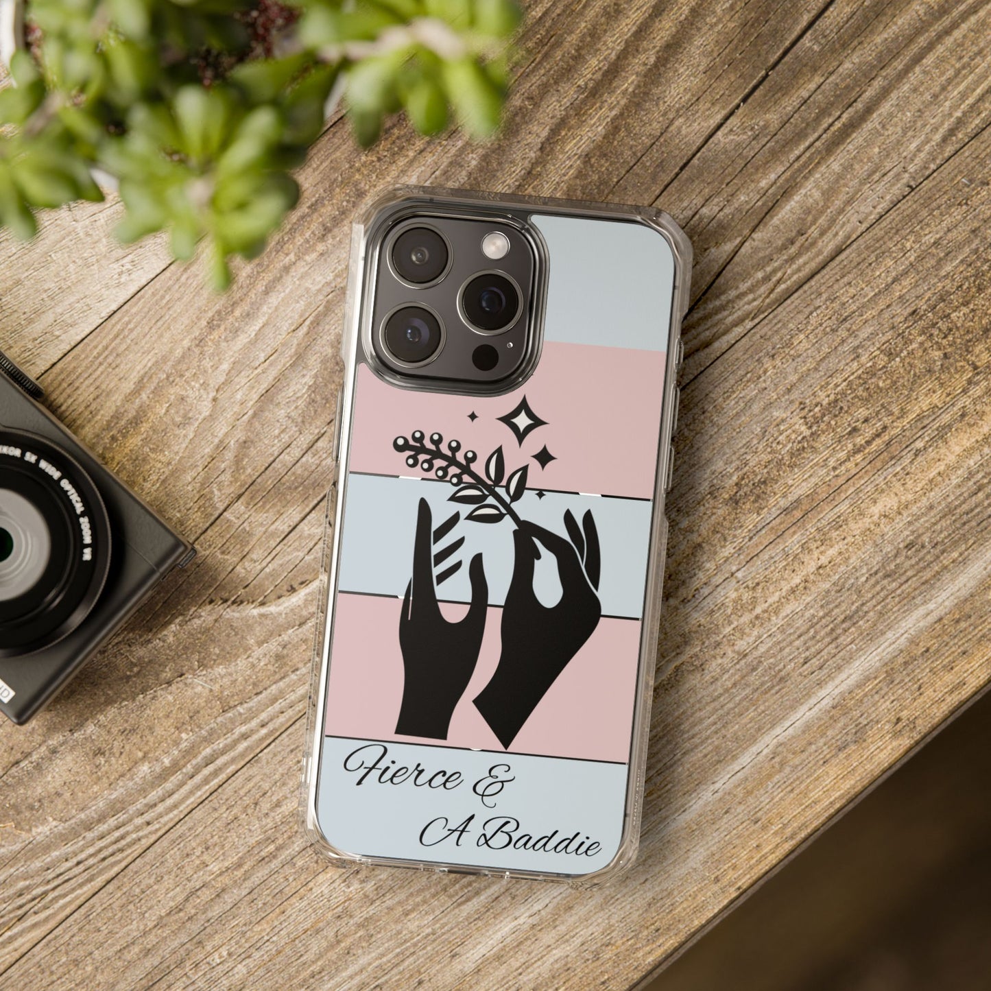 Fierce Baddie Vibes Magnetic Phone Case, Unique Clear Impact Case Trendy image 6