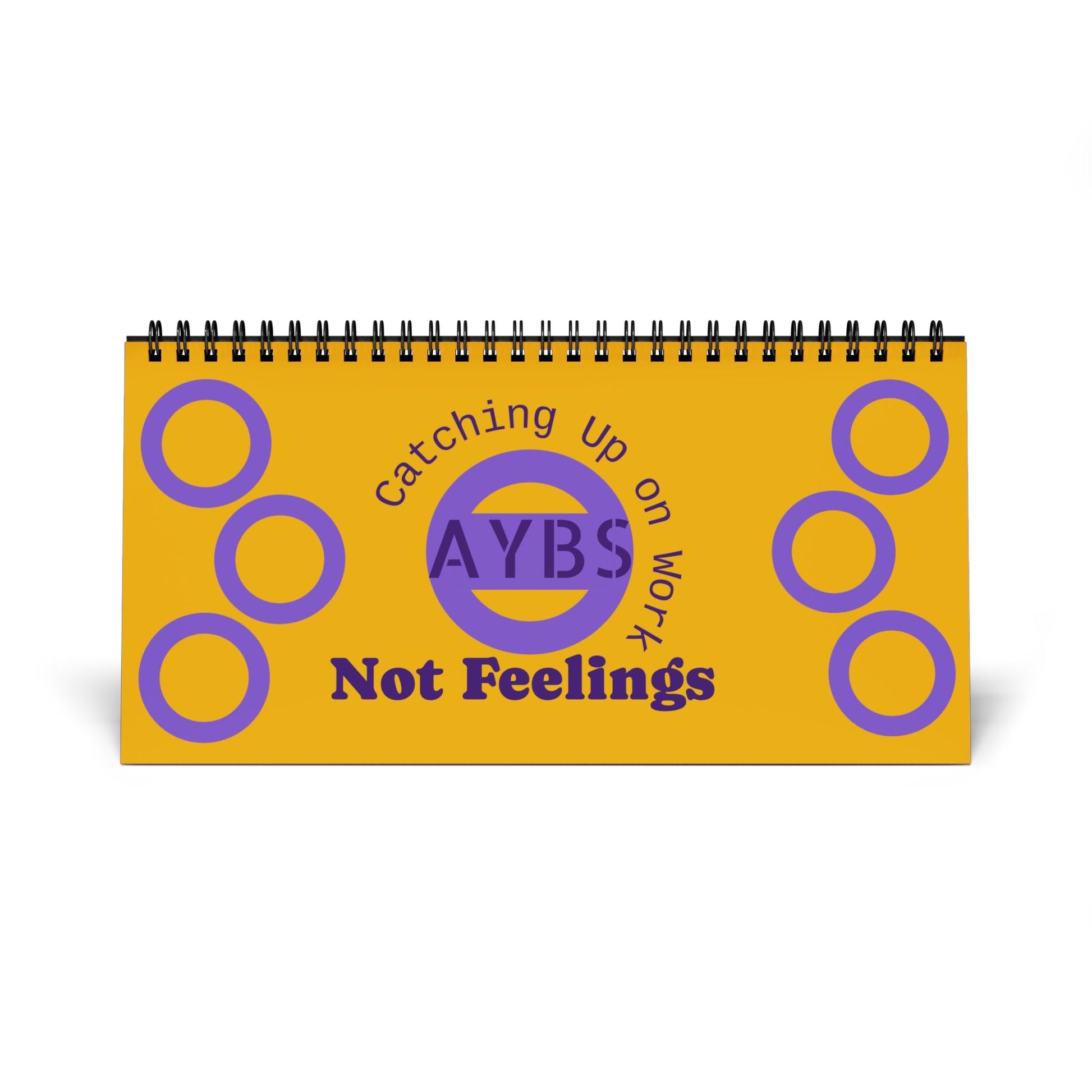 2025 grid desktop calendar with spiral binding and orange cover design