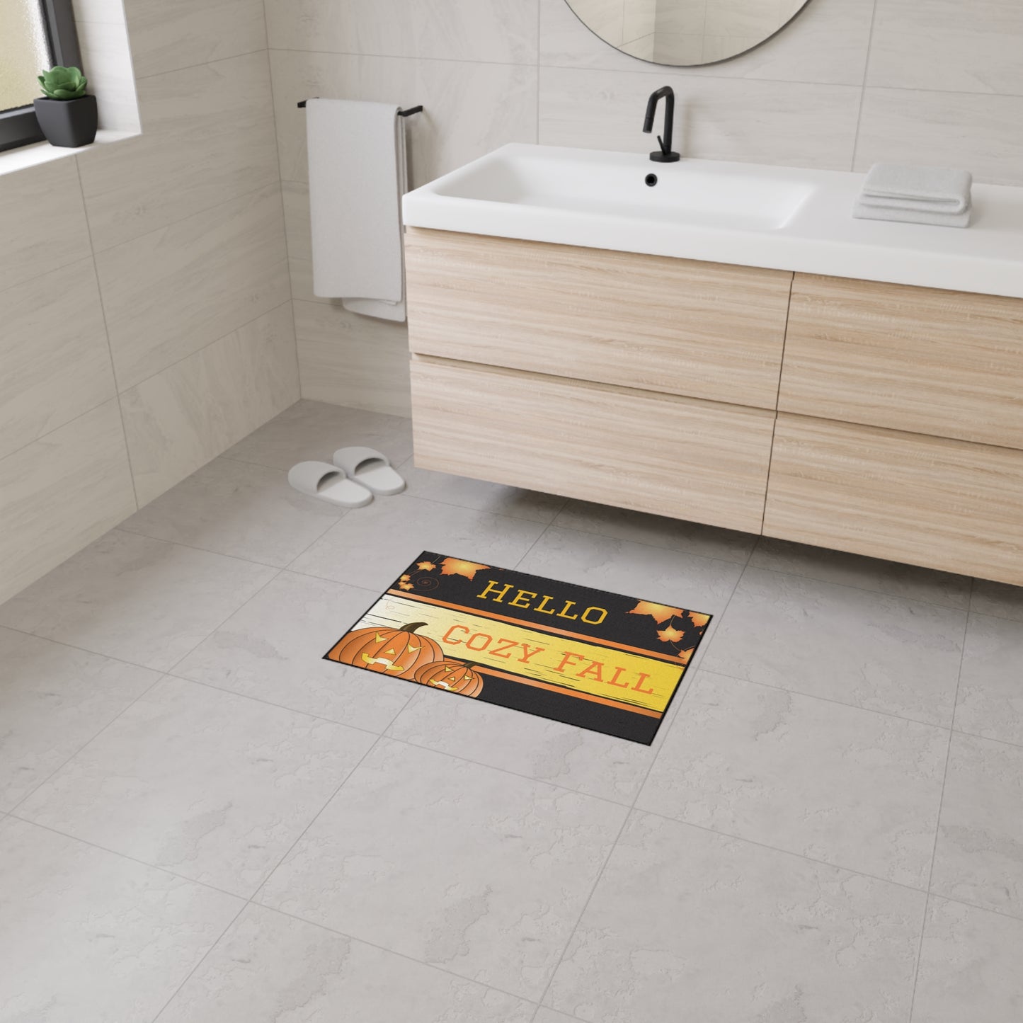 Autumn Leaves Floor Mat, Seasonal Home Decor, Outdoor Rug image 12