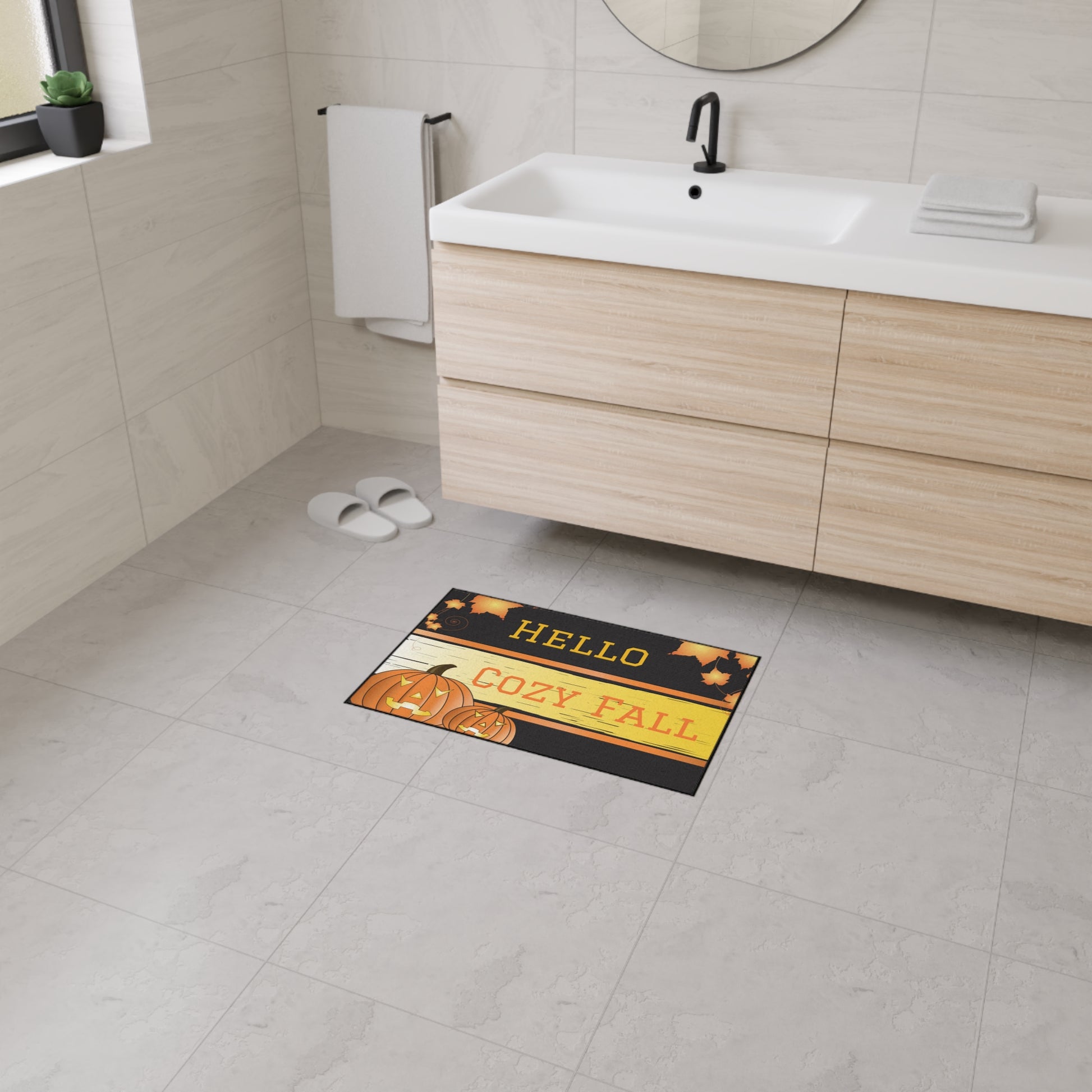 Autumn Leaves Floor Mat, Seasonal Home Decor, Outdoor Rug image 12