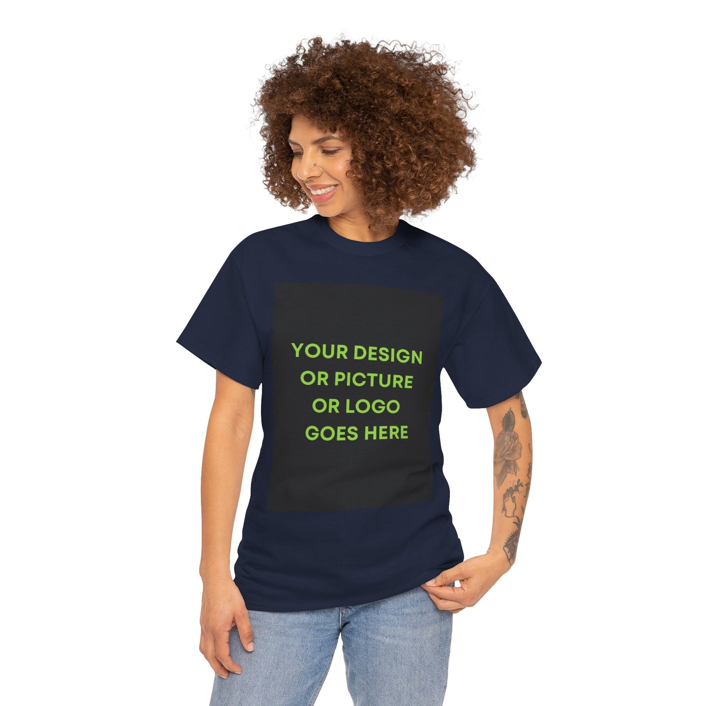Custom Photo & Text T‑Shirt — Personalized Front/Back Print Tee