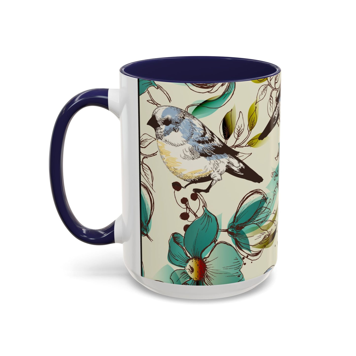 Mug à café élégant à motif floral