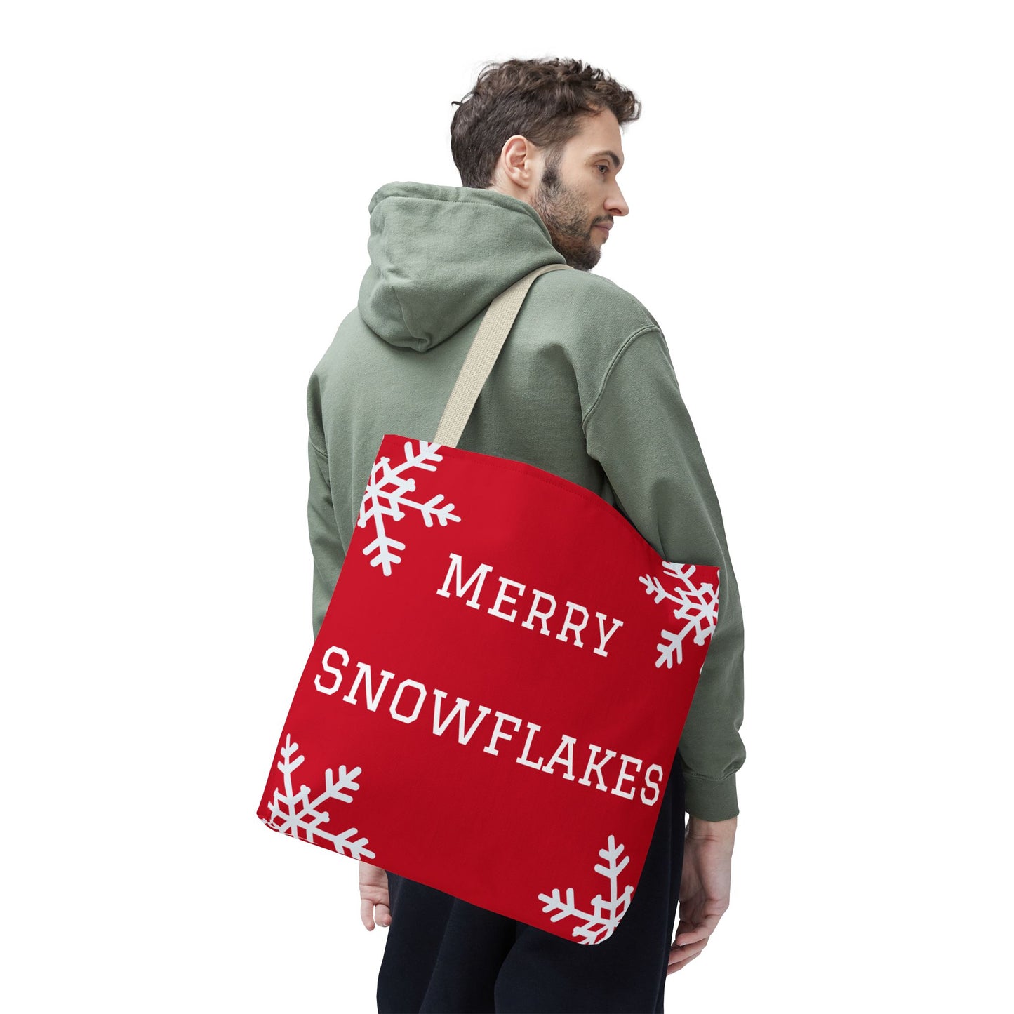 Merry Snowflakes Tote Bag