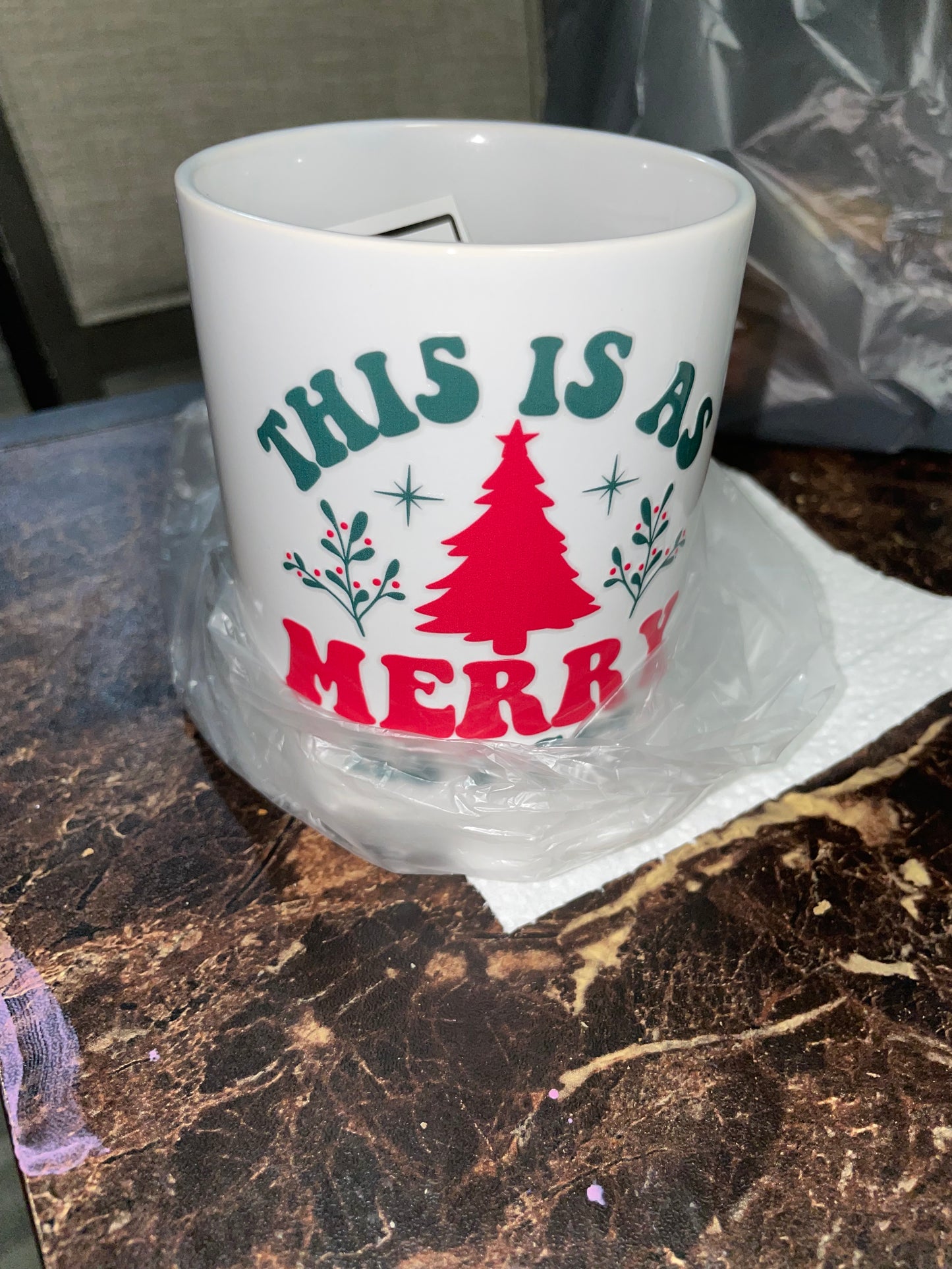 Ceramic Mugs With Uv Sticker Design