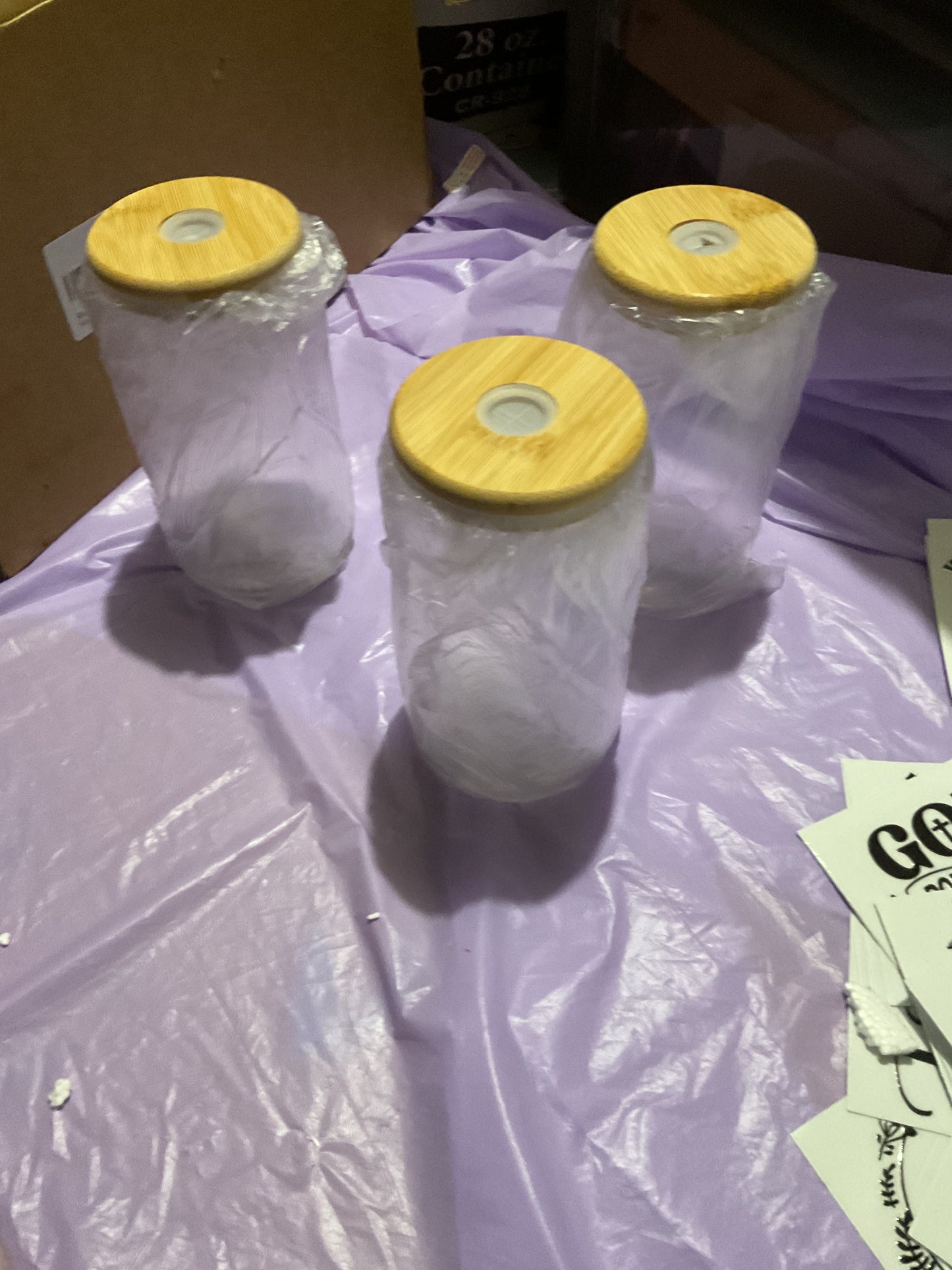 Custom Glass Cup Tumbler With Religious Uv Sticker