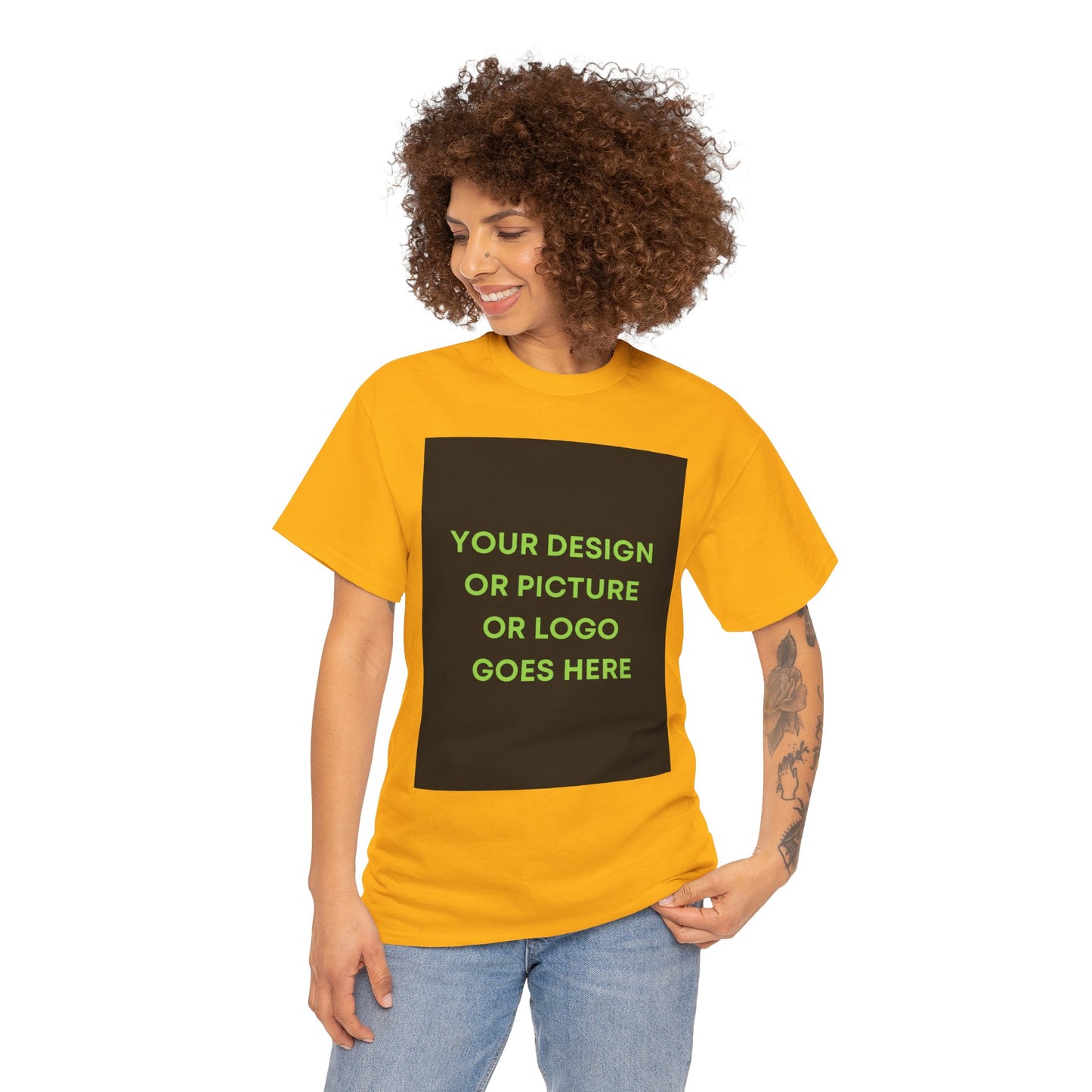 Custom Photo & Text T‑Shirt — Personalized Front/Back Print Tee