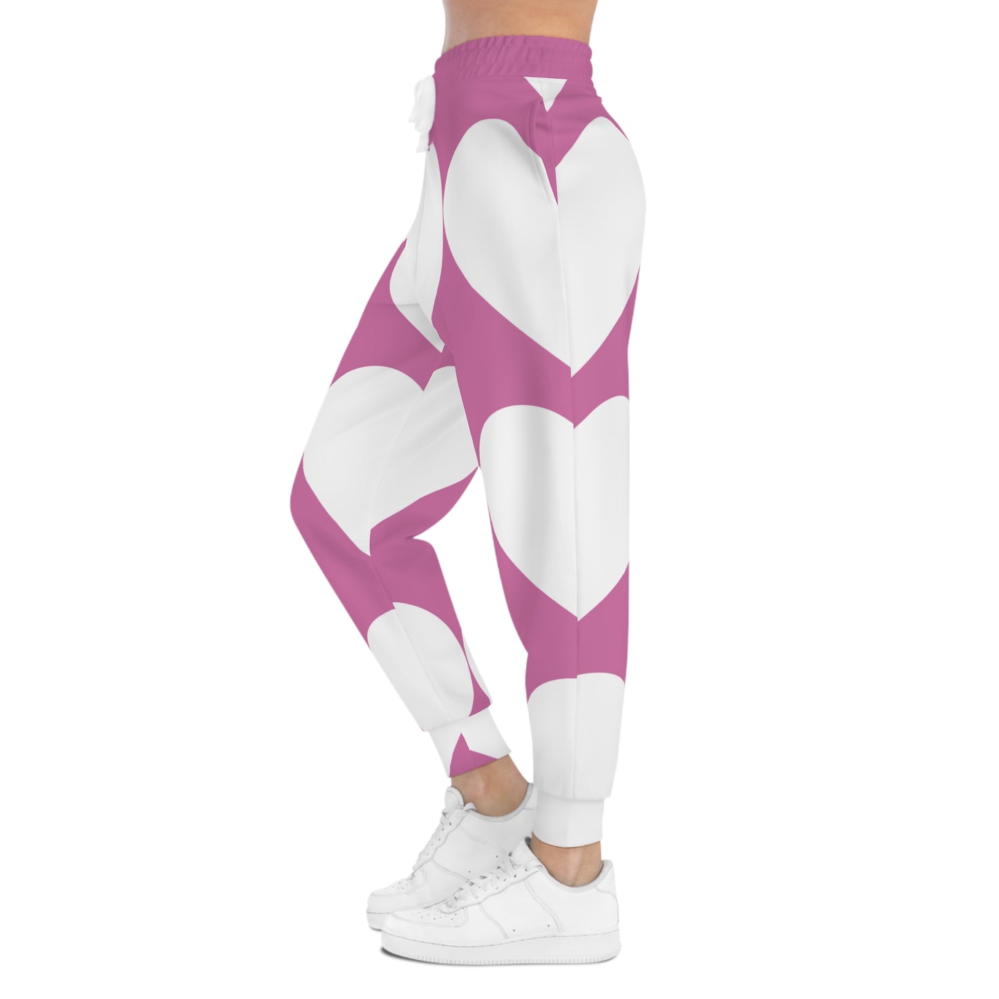Eco-Friendly Joggers With White Heart Symbol For Women