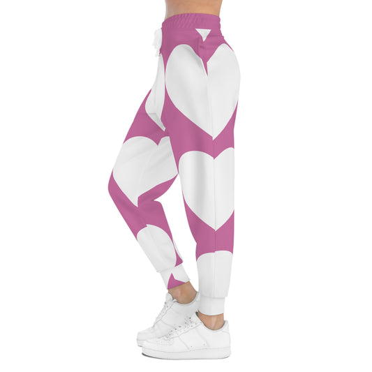Eco-Friendly Joggers With White Heart Symbol For Women