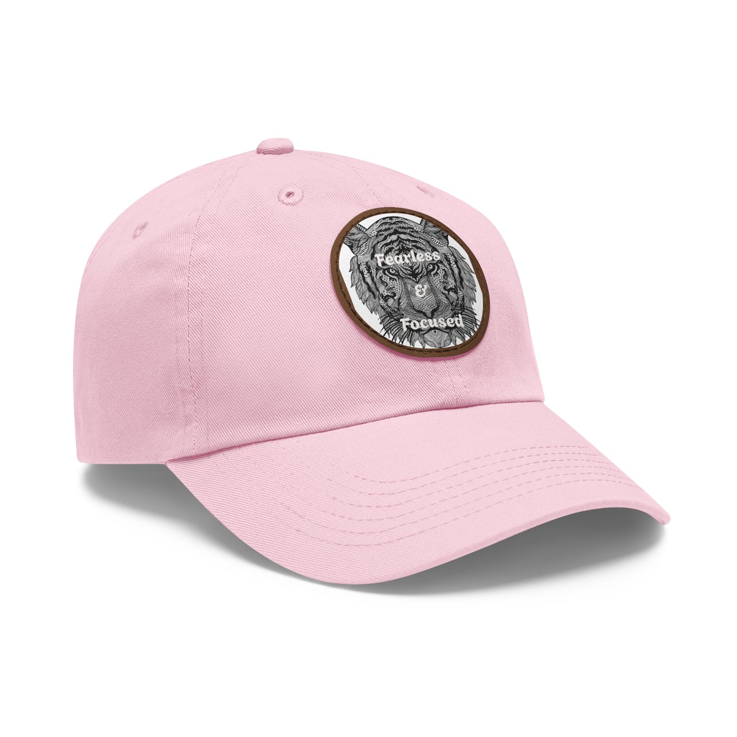 Gorra de papá con parche de cuero de tigre
