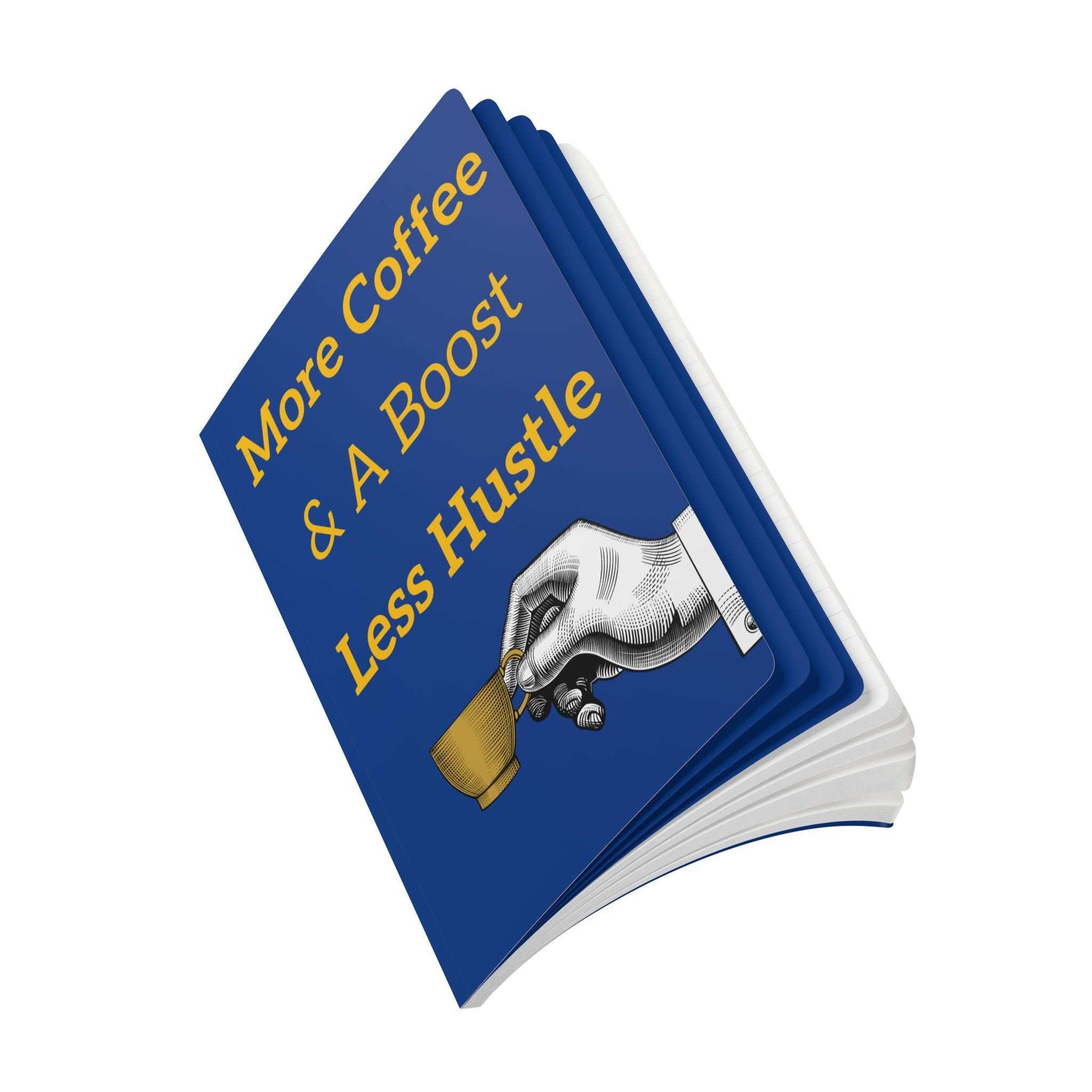 Coffee-themed softcover journal with motivational coffee quote and perforated pages for easy note-taking