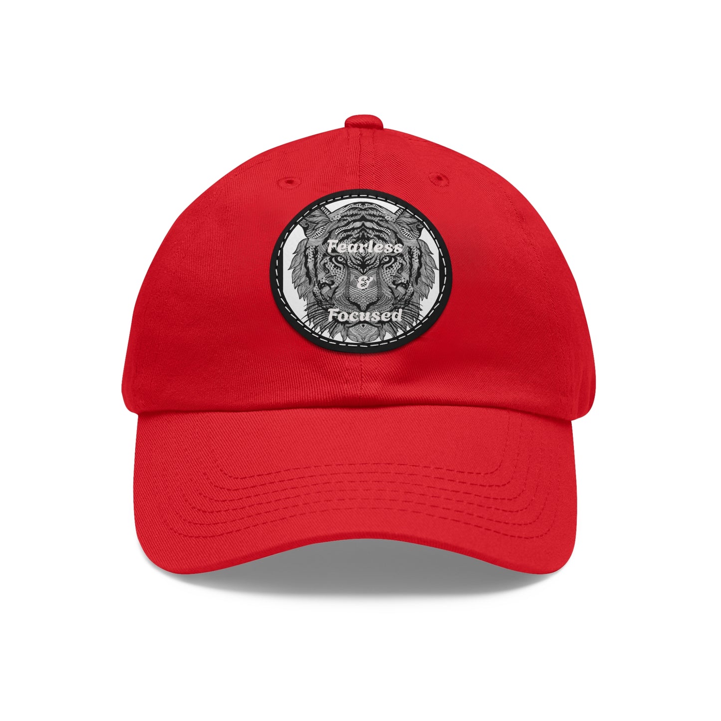 Gorra de papá con parche de cuero de tigre