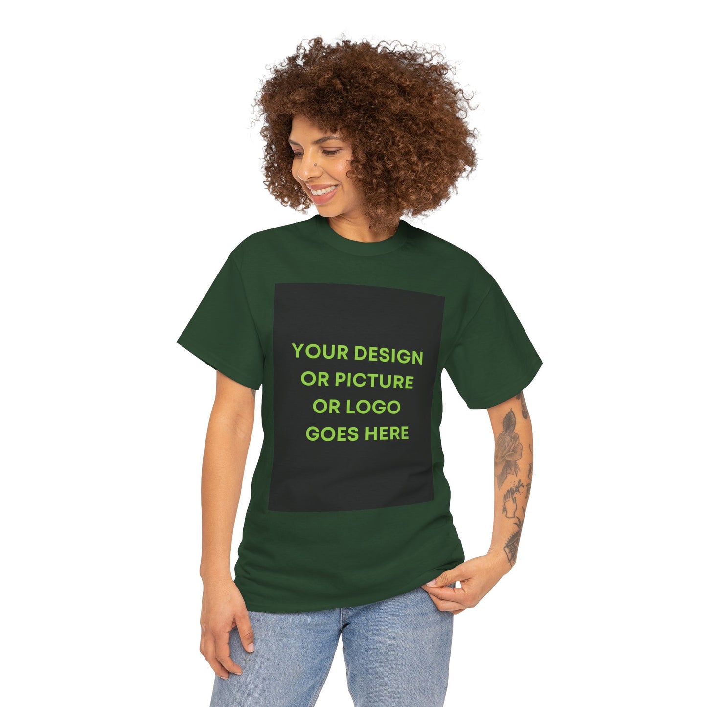 Custom Photo & Text T‑Shirt — Personalized Front/Back Print Tee