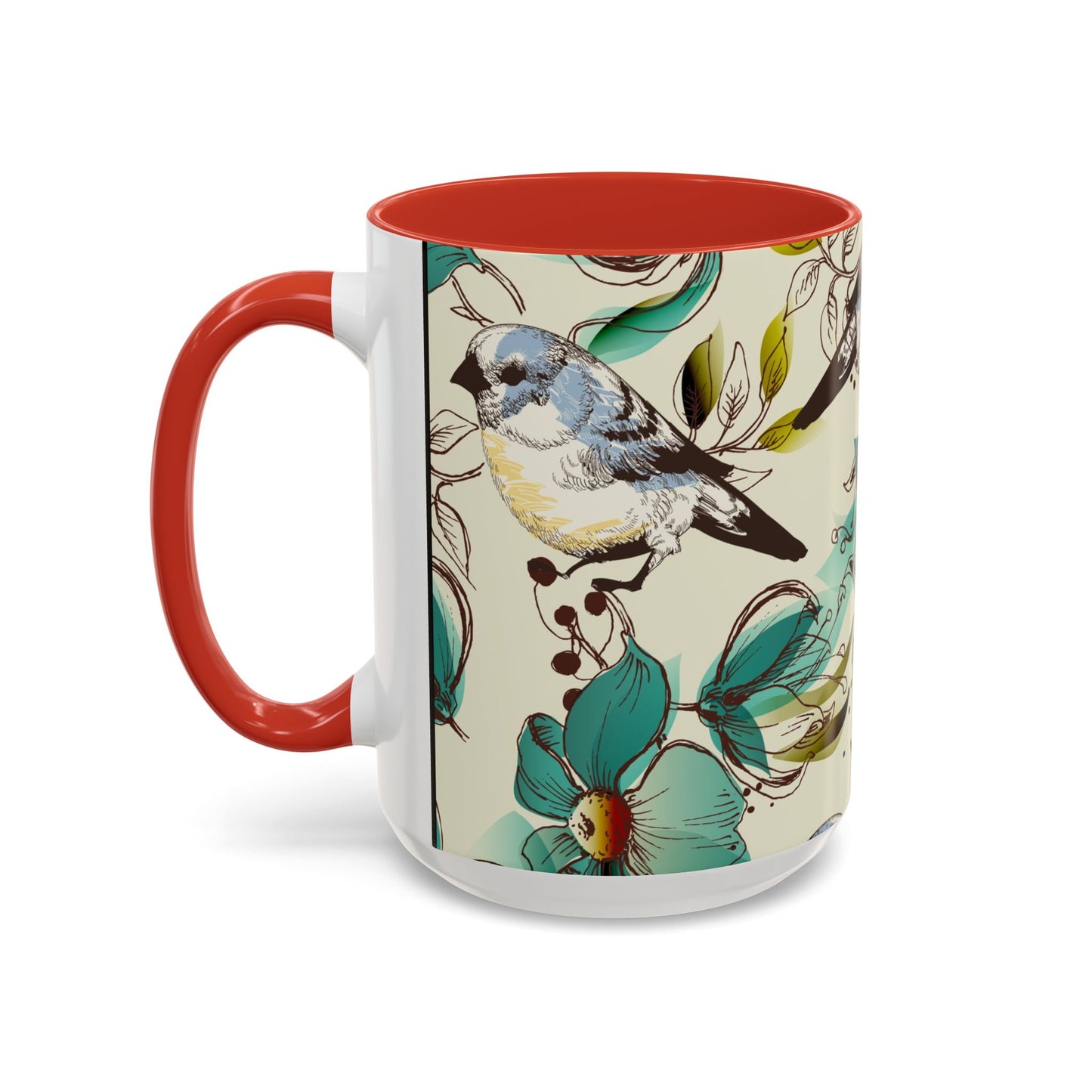 Mug à café élégant à motif floral
