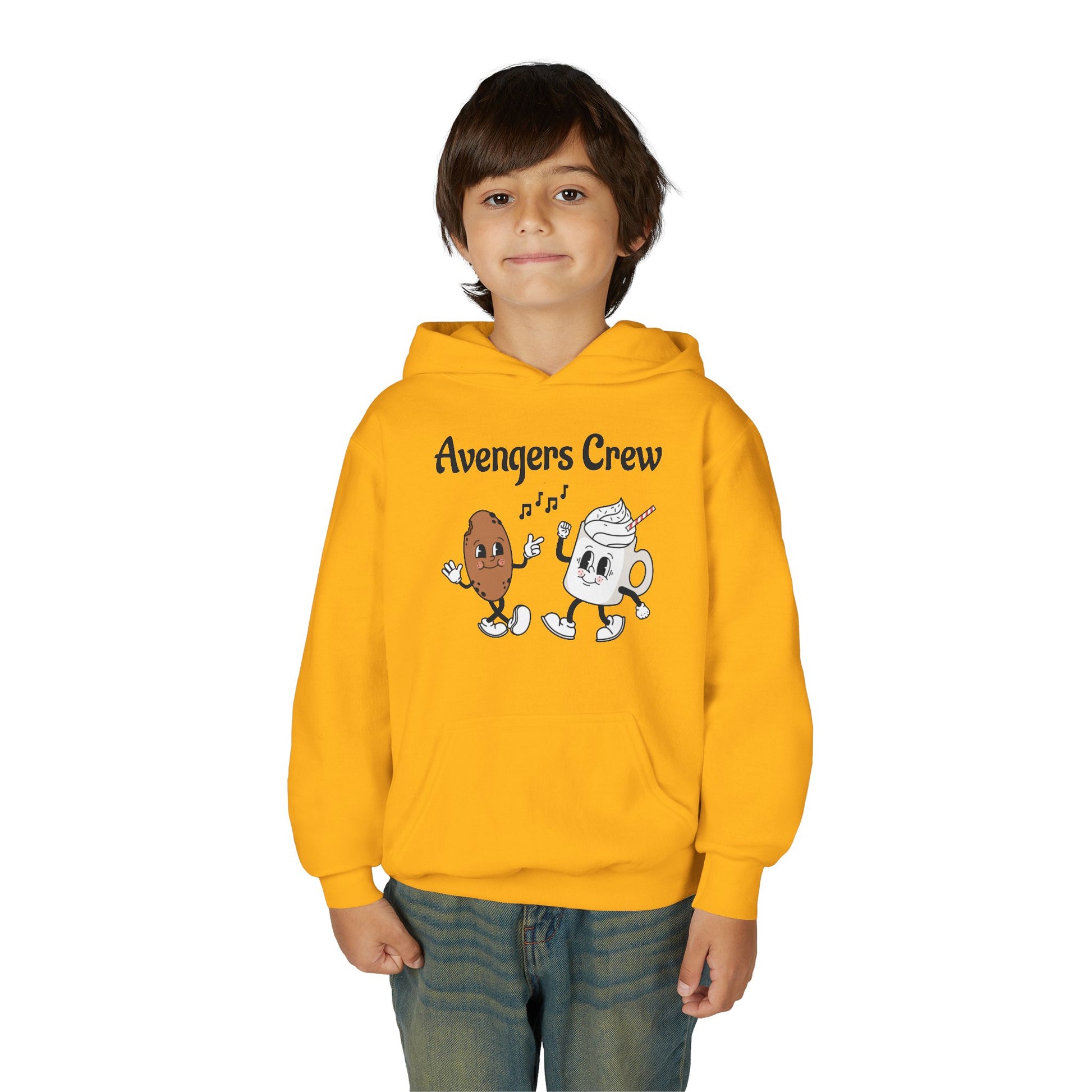 Youth Avengers Crew Hooded Sweatshirt, Boys Hoodie, Cute Sweatshirt Gift image 4