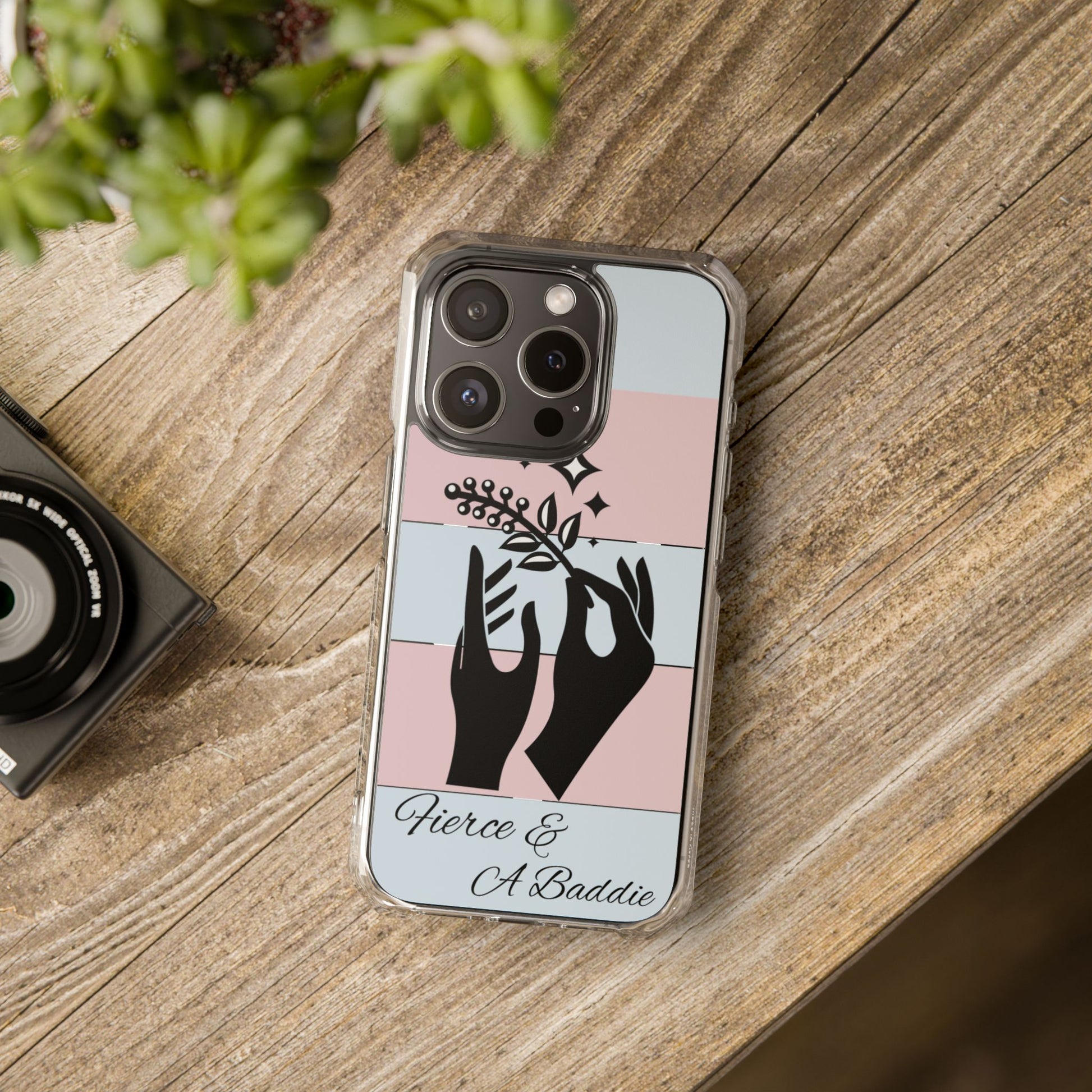 Fierce Baddie Vibes Magnetic Phone Case, Unique Clear Impact Case Trendy image 2