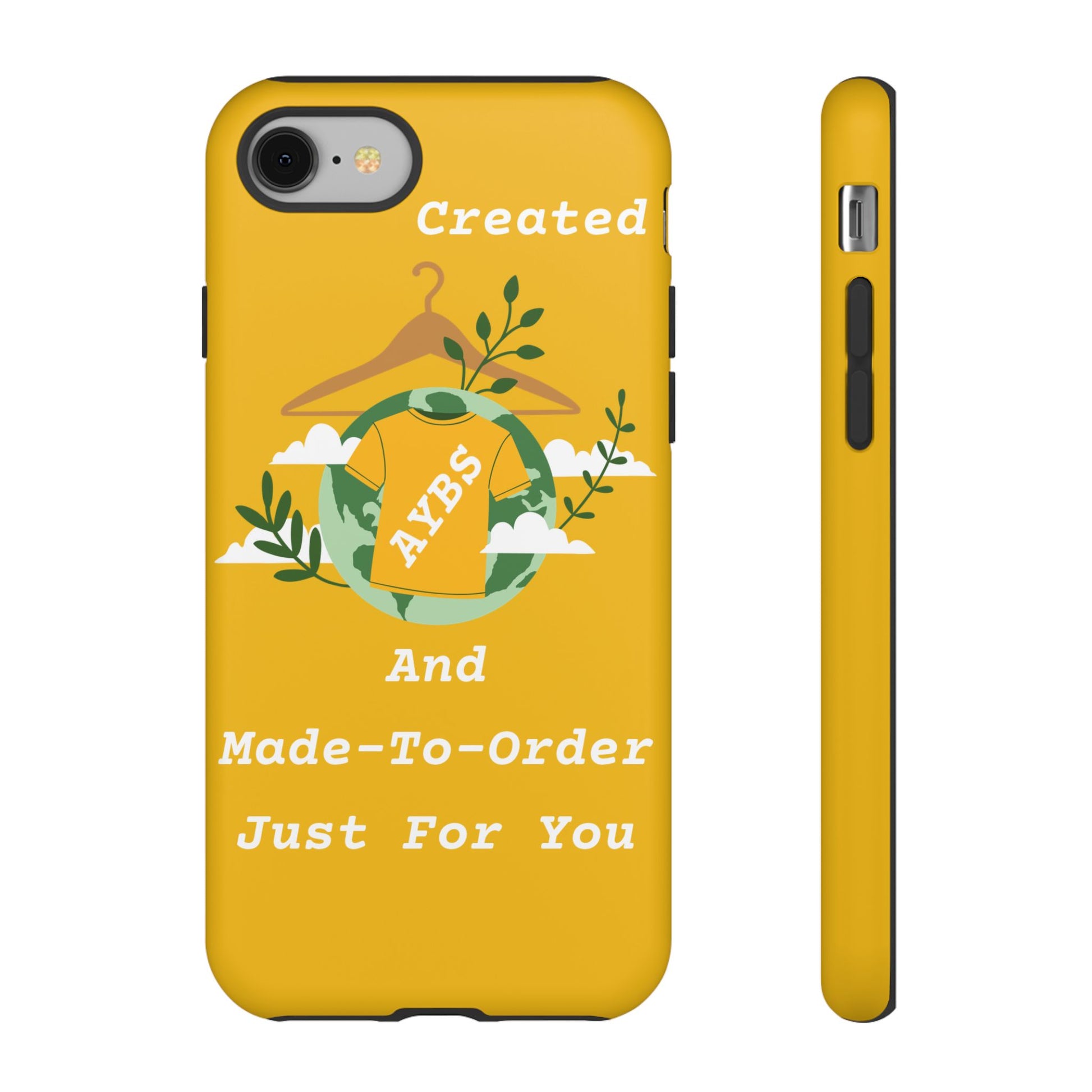 Peach Print Phone Case, Cute Tough Case, Mobile Gift Cover for Fruit Lovers image 1