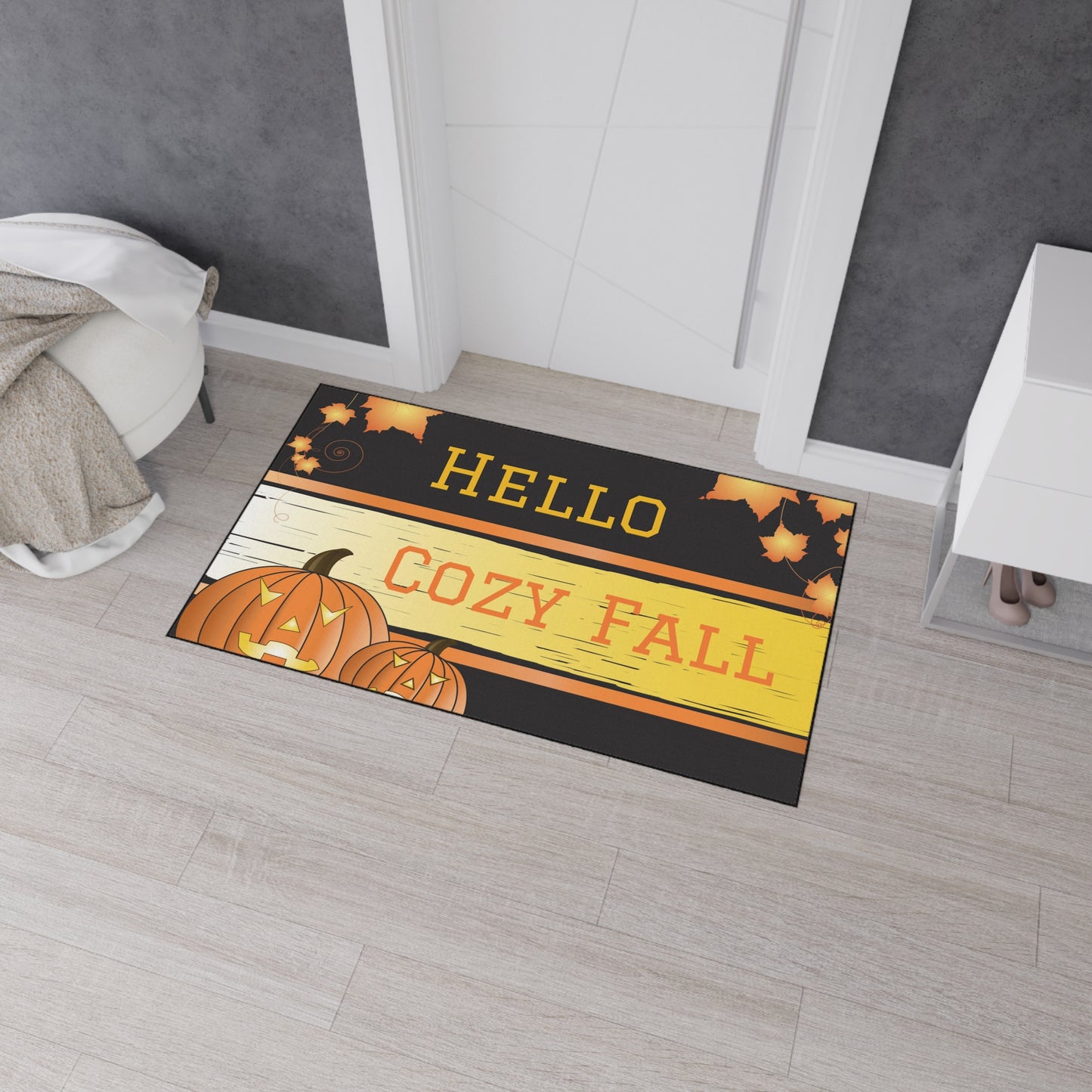 Autumn Leaves Floor Mat, Seasonal Home Decor, Outdoor Rug image 4