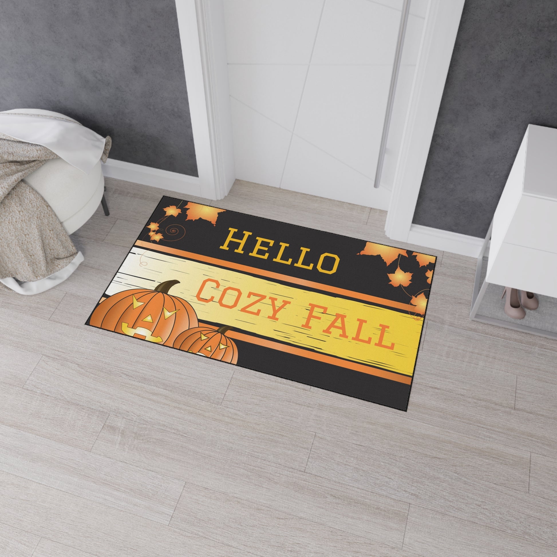 Autumn Leaves Floor Mat, Seasonal Home Decor, Outdoor Rug image 4