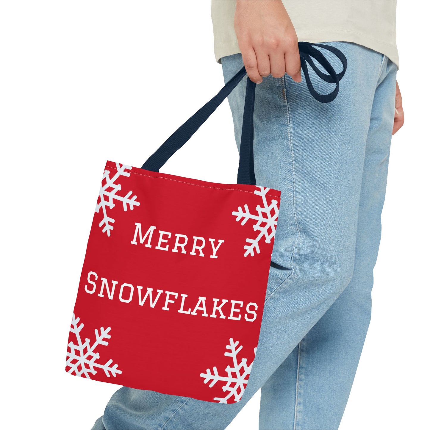 Merry Snowflakes Tote Bag