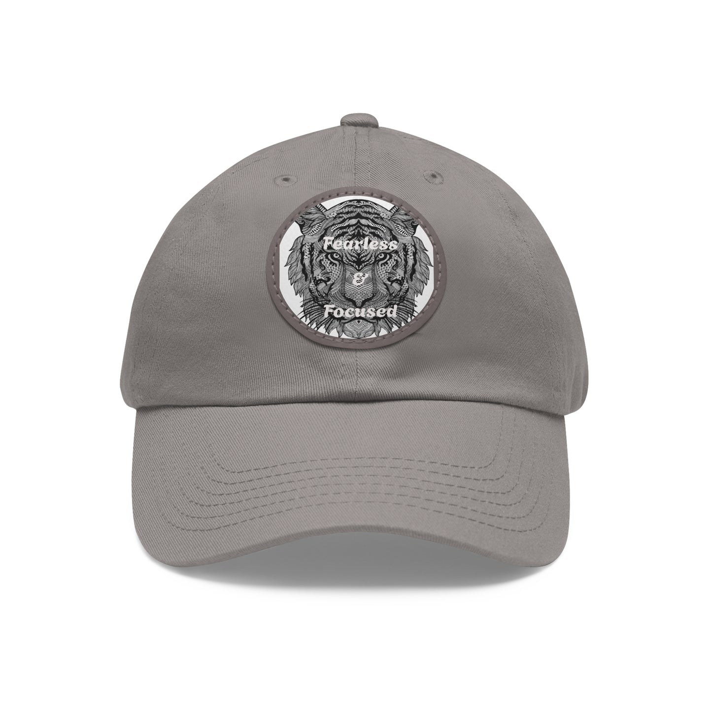 Gorra de papá con parche de cuero de tigre