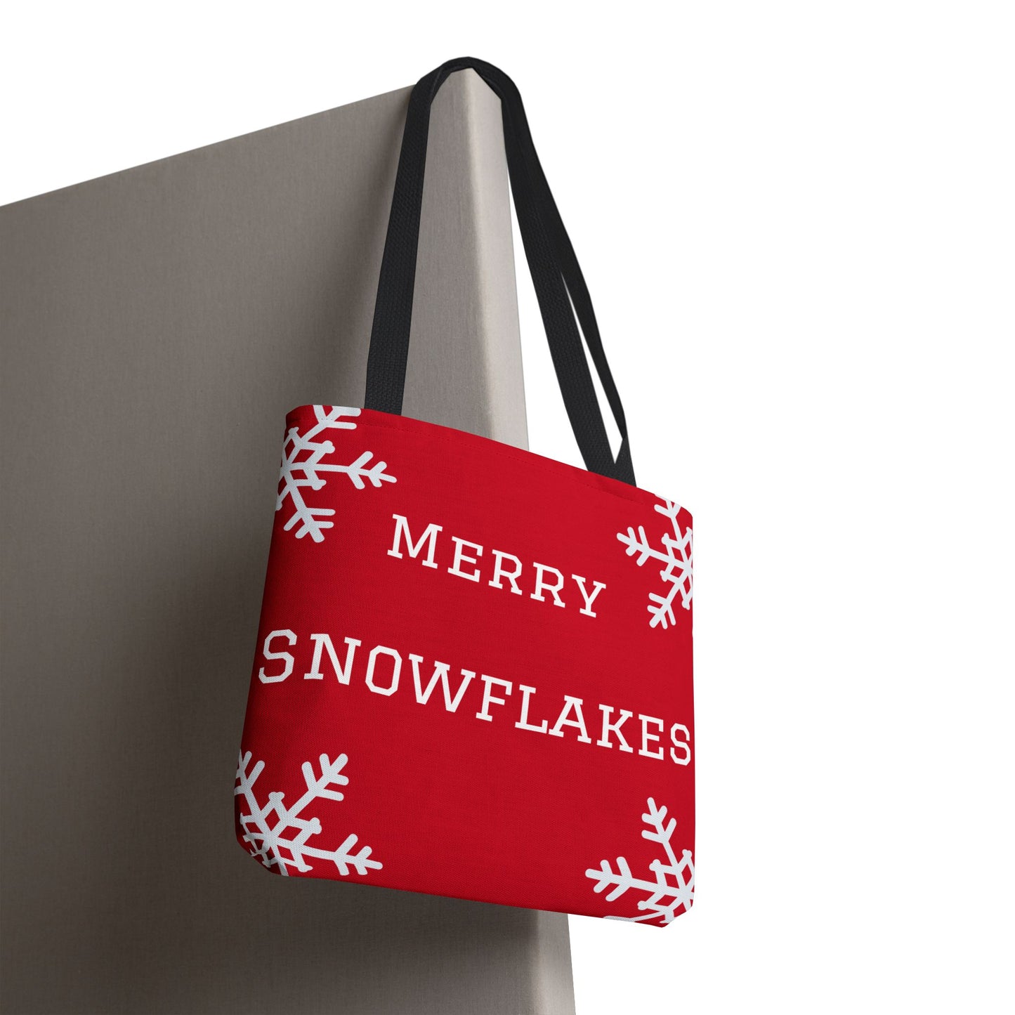 Merry Snowflakes Tote Bag
